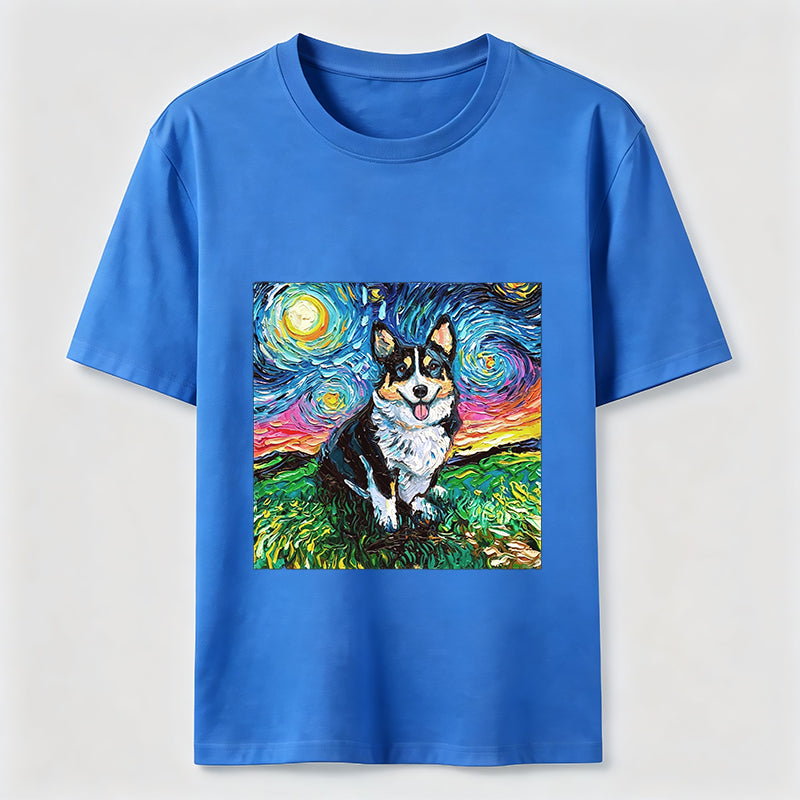 Van Gogh Inspired Corgi Starry Night