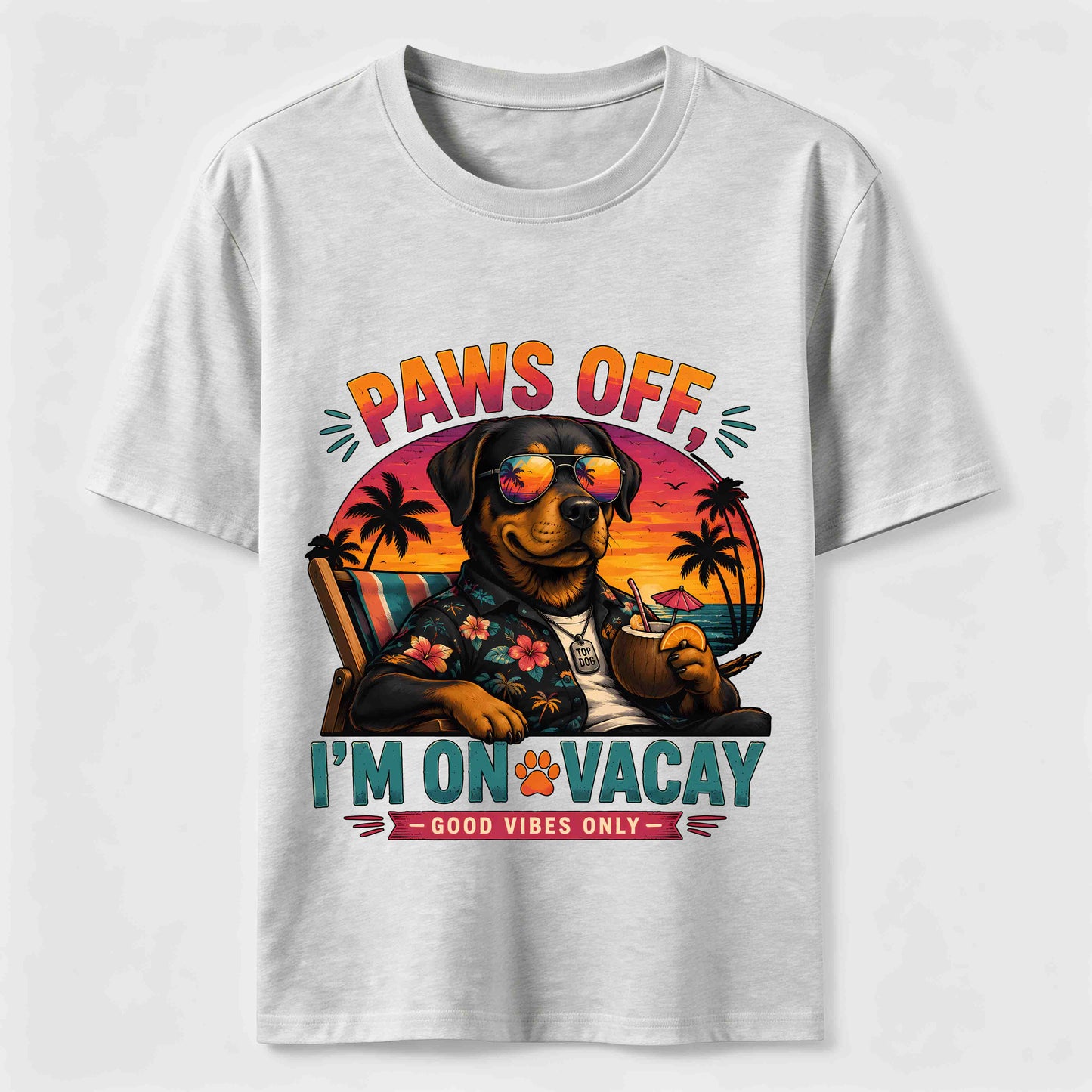 Paws Off I'm On Vacay Dog Tee