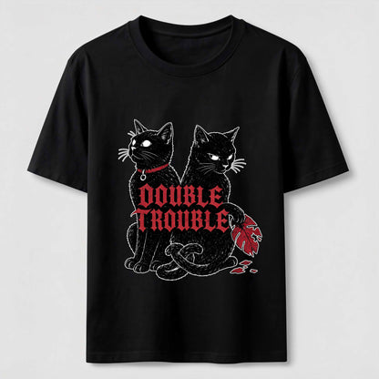 Double Trouble Black Cat Tee
