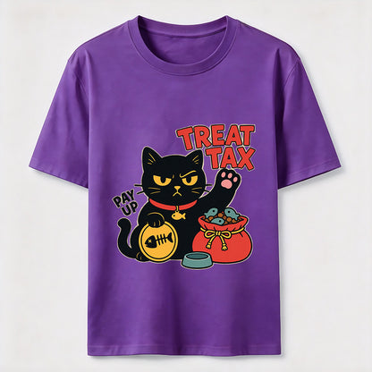 My Cat Demands Treat Tax Hilarious Black Cat Tee