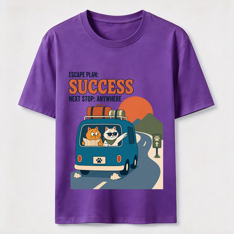 Escape Plan Cat Road Trip T-Shirt