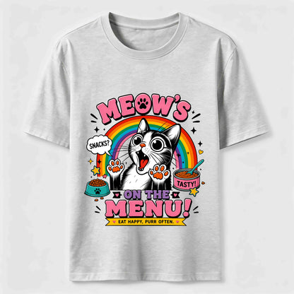 Meows On The Menu Cat Tee
