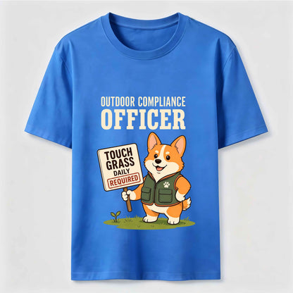 Outdoor Compliance Officer Funny Corgi T-Shirt
