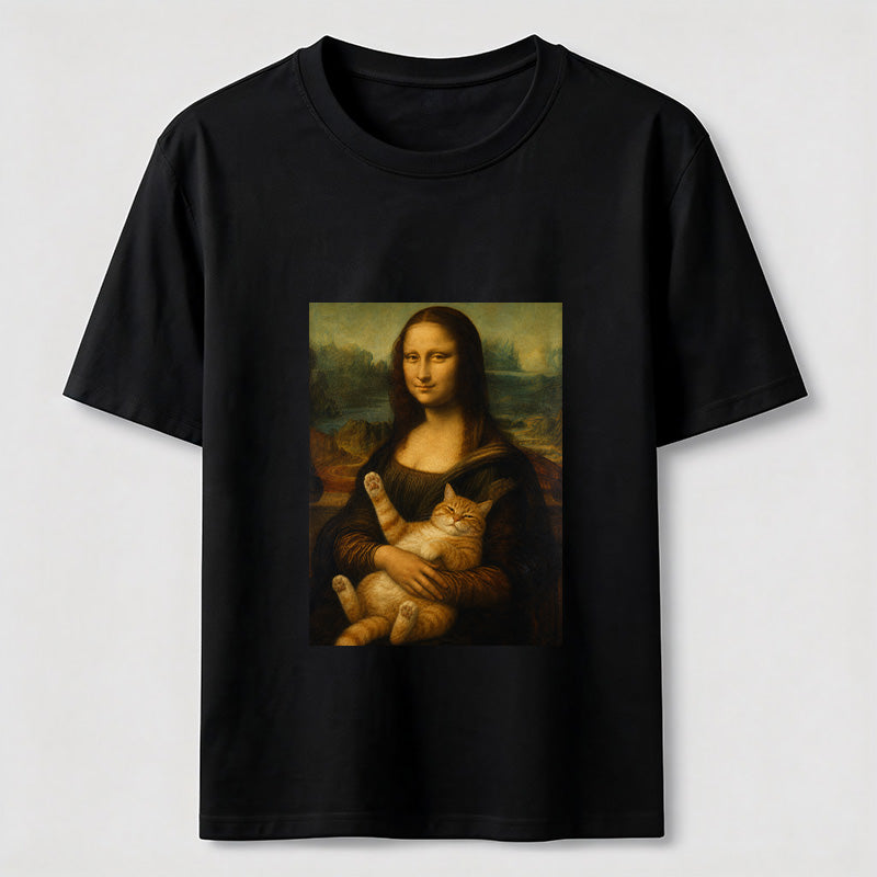 Mona Lisa Cat Lover Tee