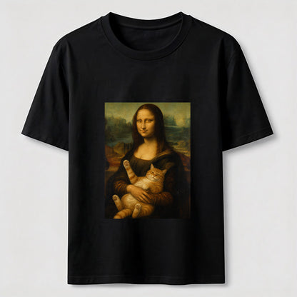 Mona Lisa Cat Lover Tee