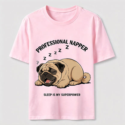 Professional Napper Funny Pug T-Shirt