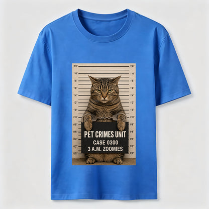 Pet Crimes Unit Cat Mugshot Tee