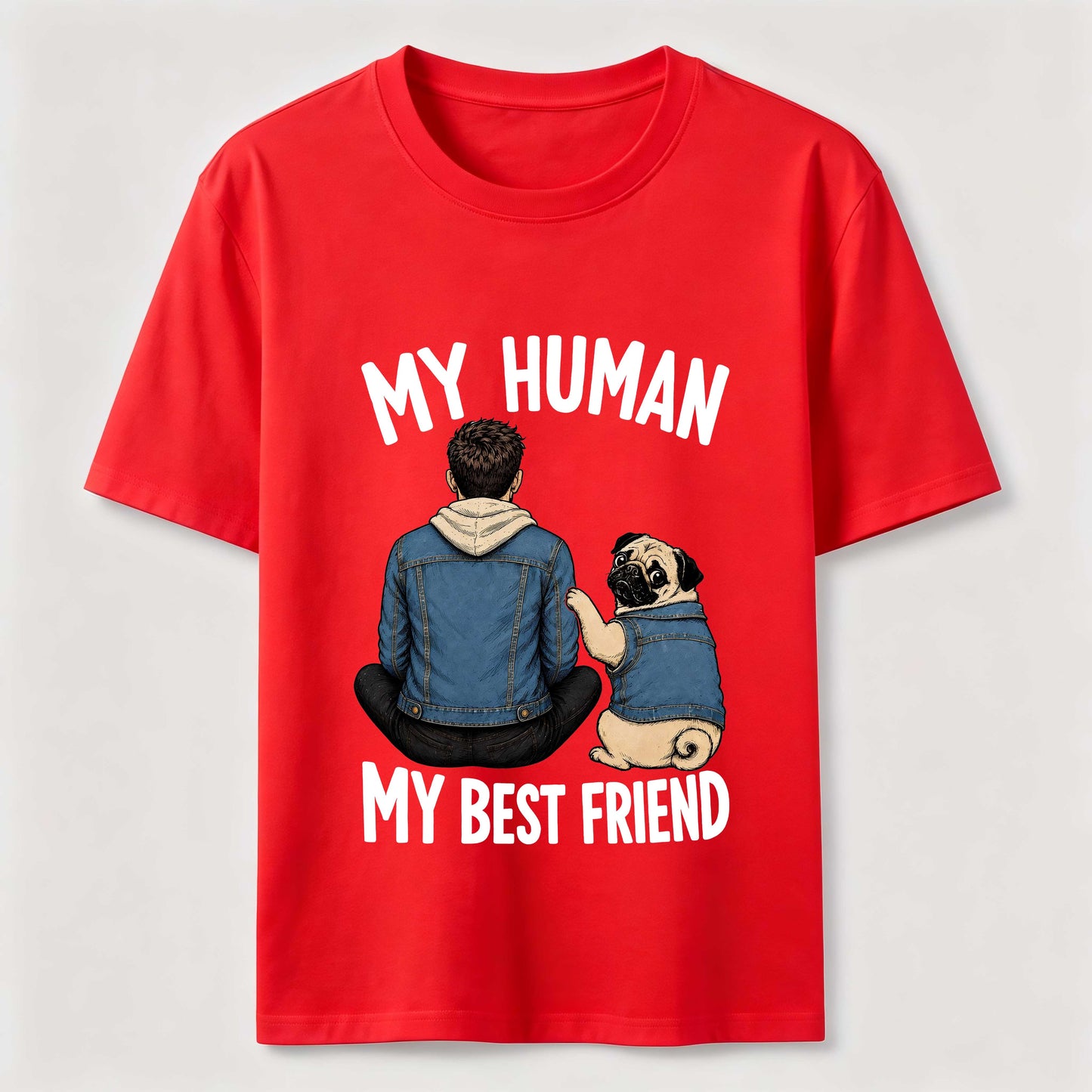 My Human My Best Friend Pug Mom T-Shirt