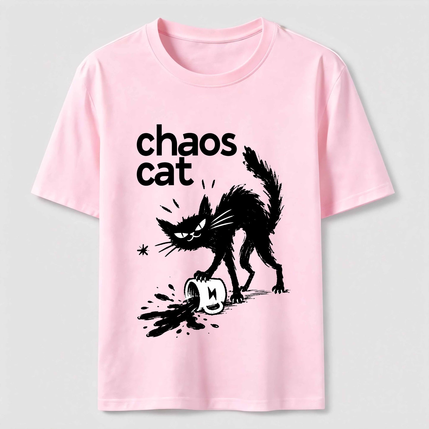 Ink Spill Mischief Cat T-Shirt
