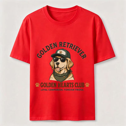 Golden Hearts Club Vintage Golden Retriever Graphic Tee