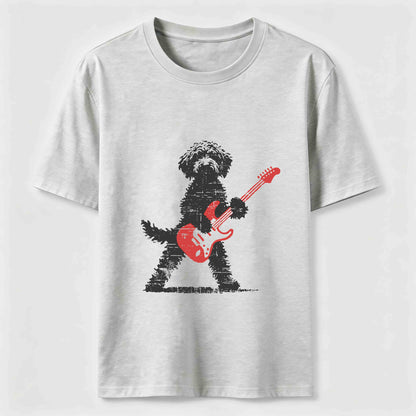 Funny Guitar Playing Puppy Graphic Tee