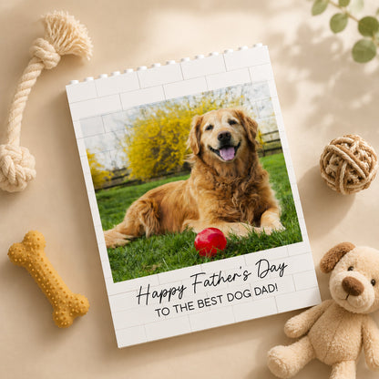 Custom Photo Happy Father's Day To the Best Dog Dad Building Brick Blocks TH10 169779