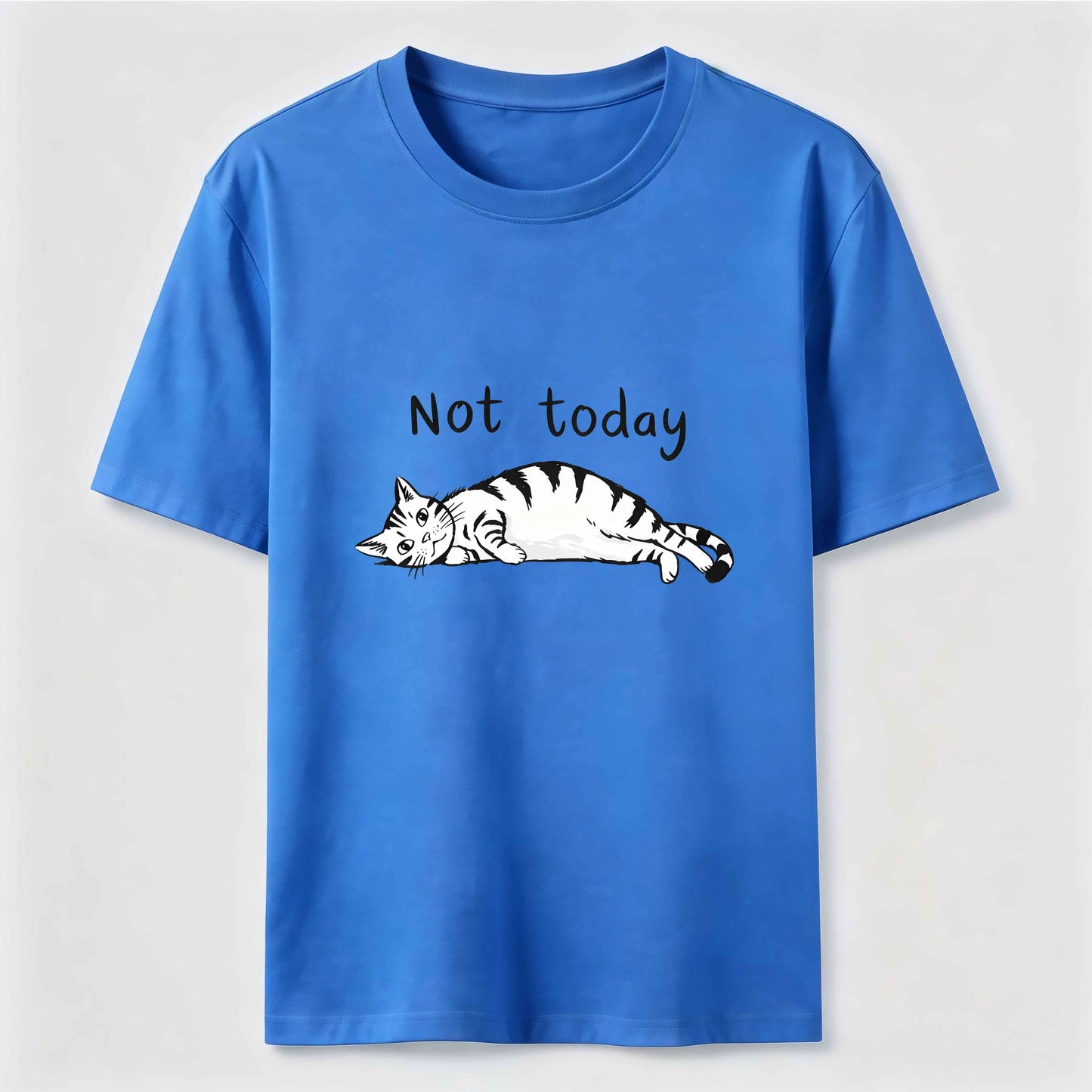 Not Today Funny Lazy Cat Graphic Tee