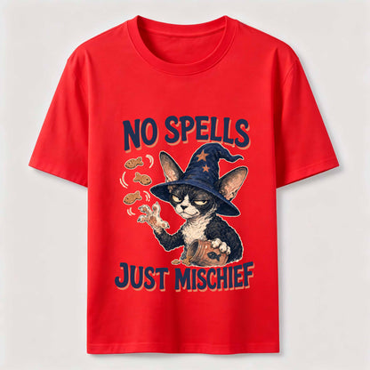 No Spells Just Mischief Cat Tee