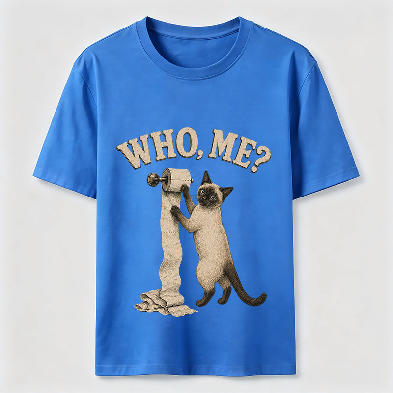 Who Me Toilet Paper Cat Tee