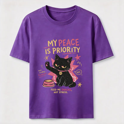 Peace First Black Cat T-Shirt