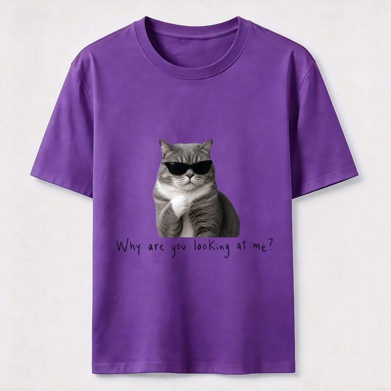Why Are You Looking at Me Funny Cat T-Shirt