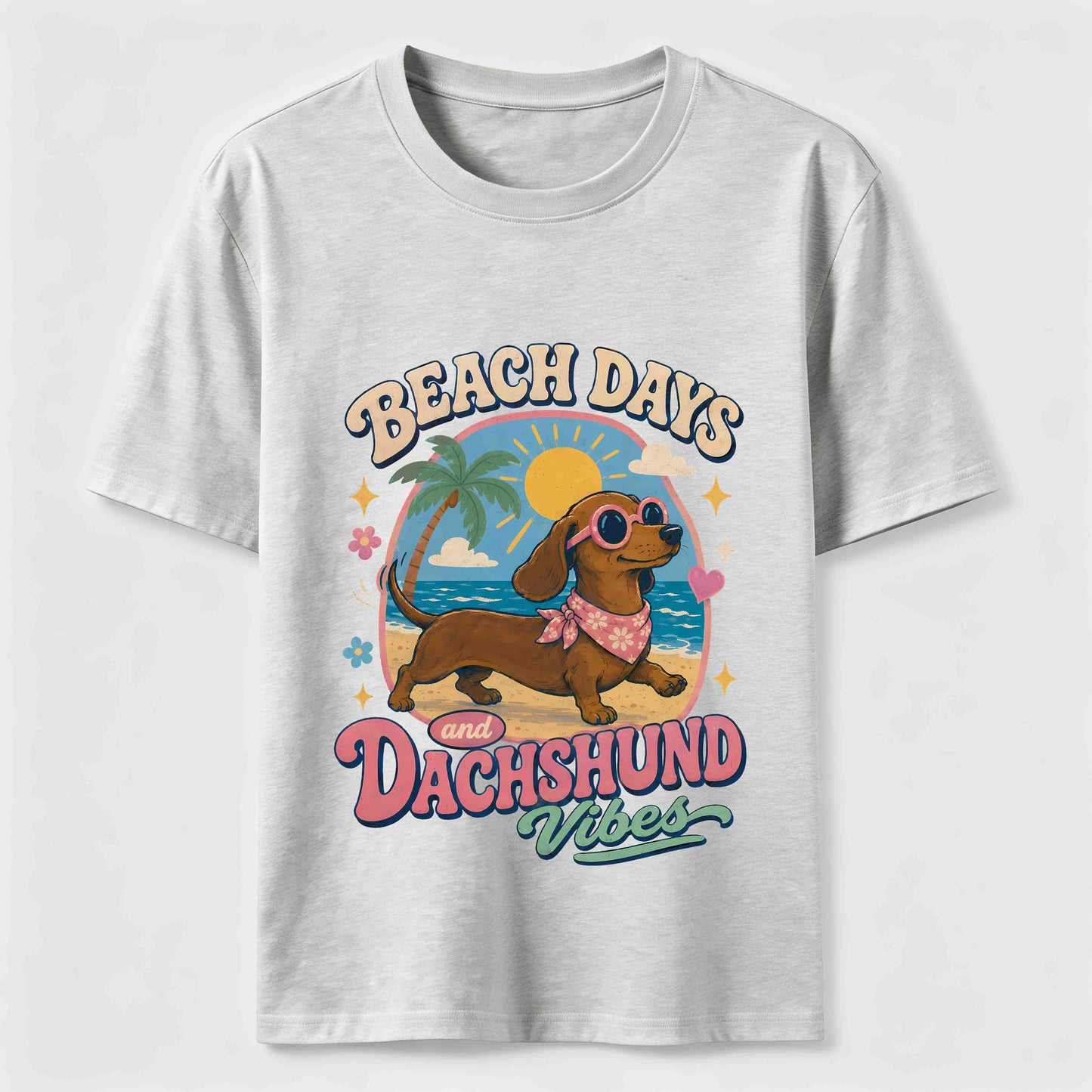 Beach Days Dachshund Vibes Tee