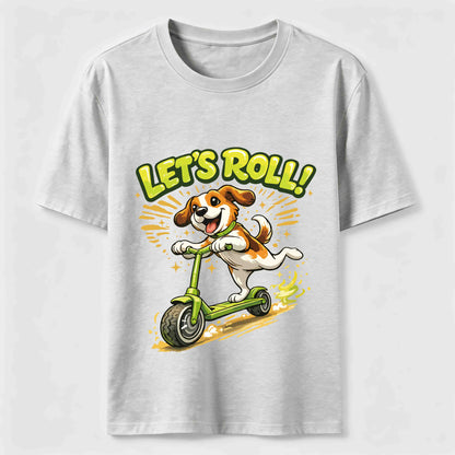 Let's Roll Scooter Dog T-Shirt