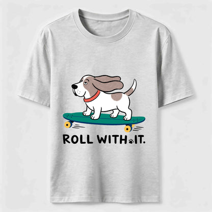 Roll With It Skate Dog Tee