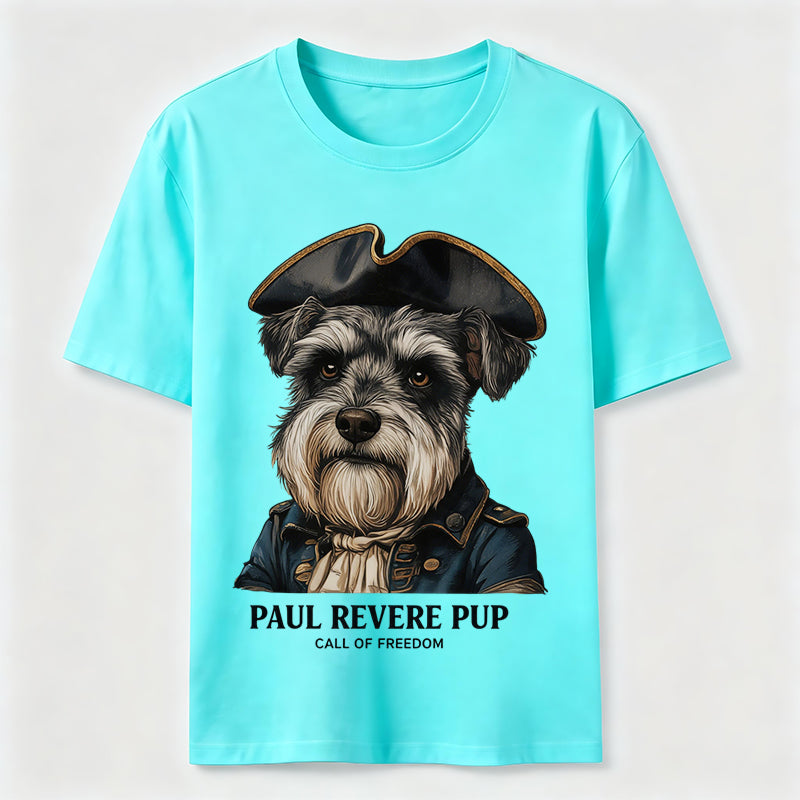 Paul Revere Pup Patriotic Schnauzer T-Shirt