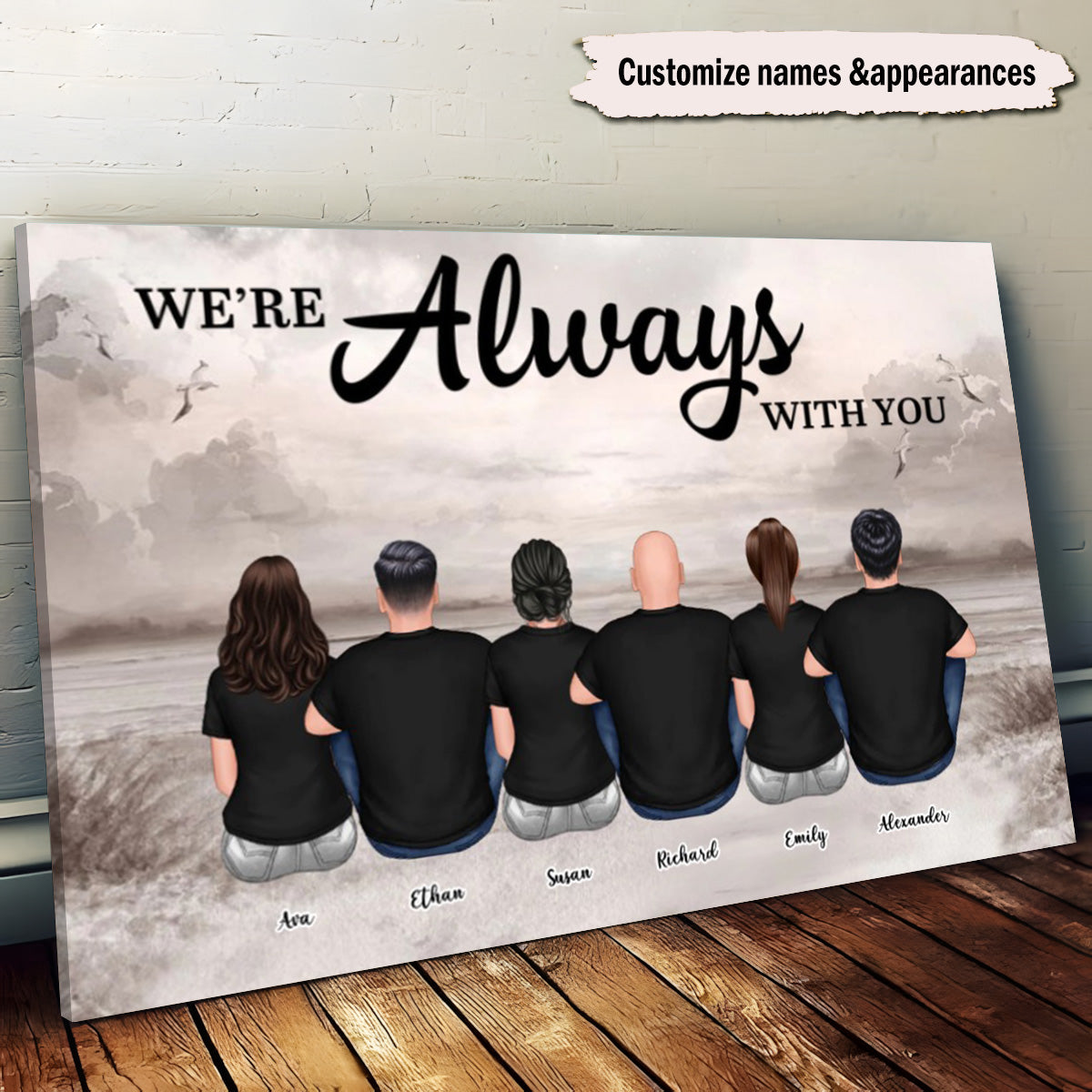 Personalized This is Us Family Seaside Canvas / Poster Wall Art - Custom Gift