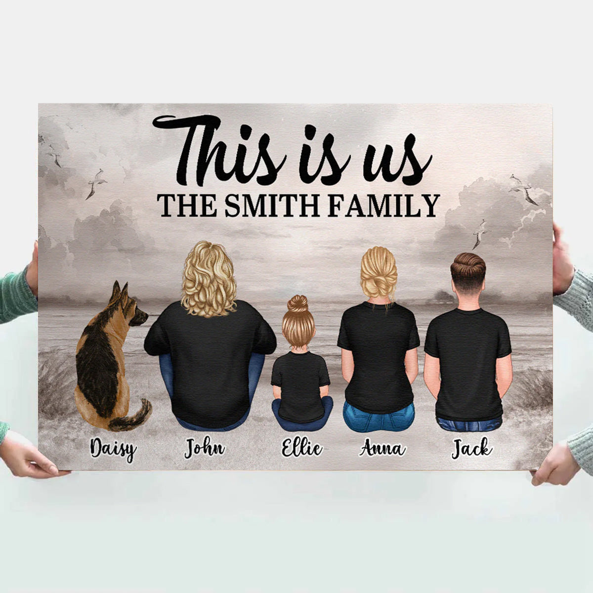 Personalized This is Us Family Seaside Canvas / Poster Wall Art - Custom Gift