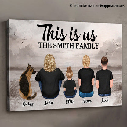 Personalized This is Us Family Seaside Canvas / Poster Wall Art - Custom Gift