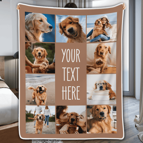 Custom Pet Photo Blanket | Personalized Gift for Dog/Cat Lovers, Pet Lovers, Dog Mom, Cat Mom, Dog Dad, Cat Dad | Blanket - PRINTS10 Store