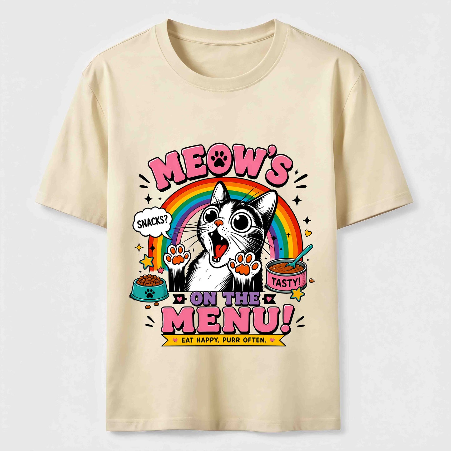 Meows On The Menu Cat Tee