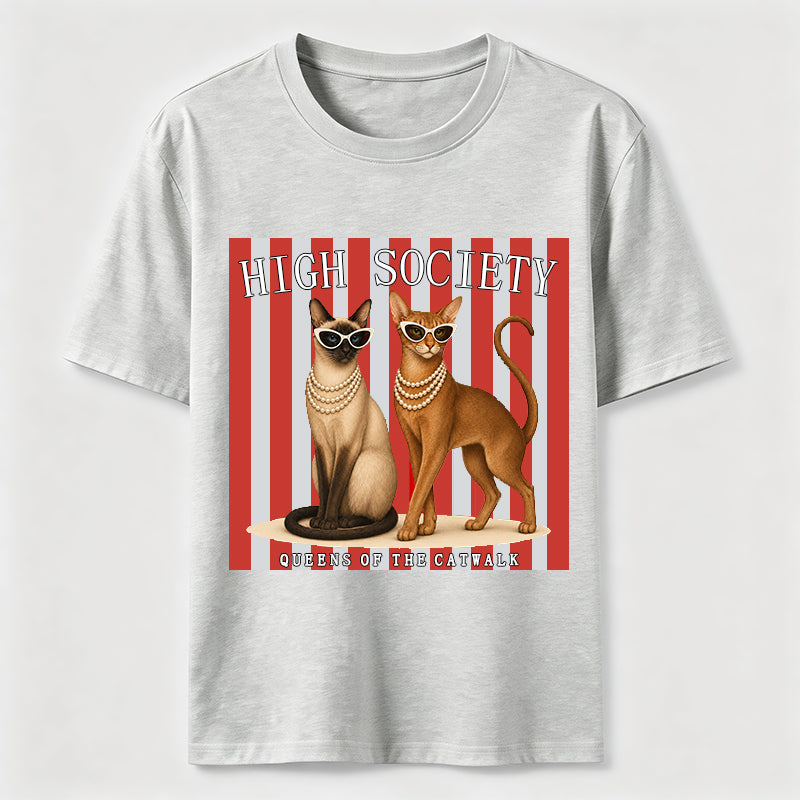 High Society Cat Chic Catwalk Graphic Tee