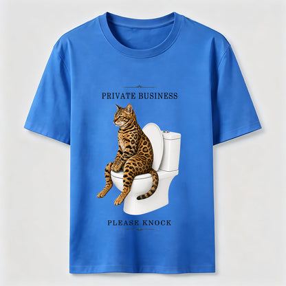 Private Business Cat Bathroom Tee