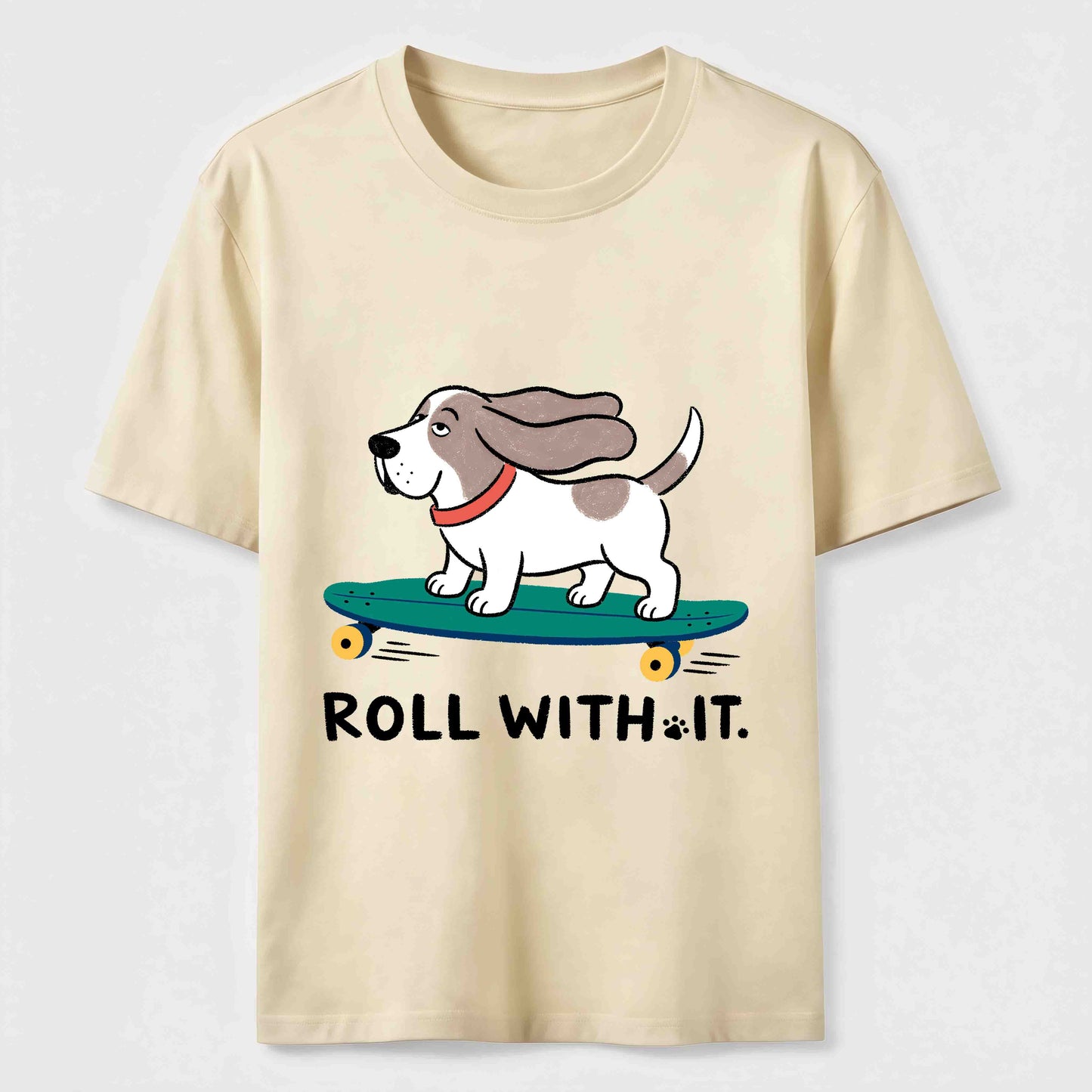 Roll With It Skate Dog Tee