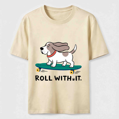 Roll With It Skate Dog Tee