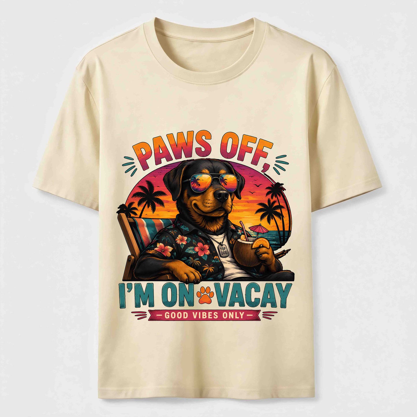 Paws Off I'm On Vacay Dog Tee