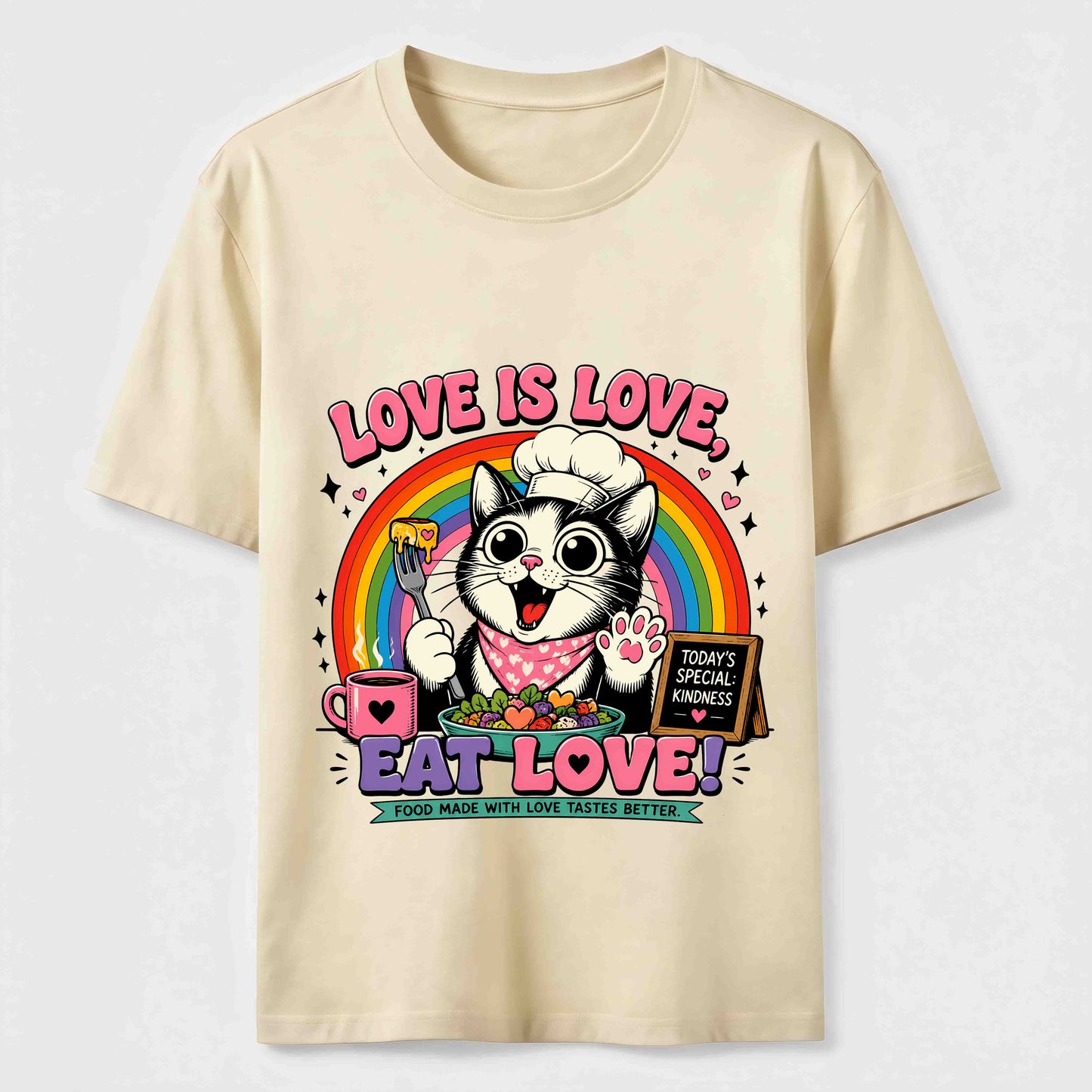 Eat Love Chef Cat Tee