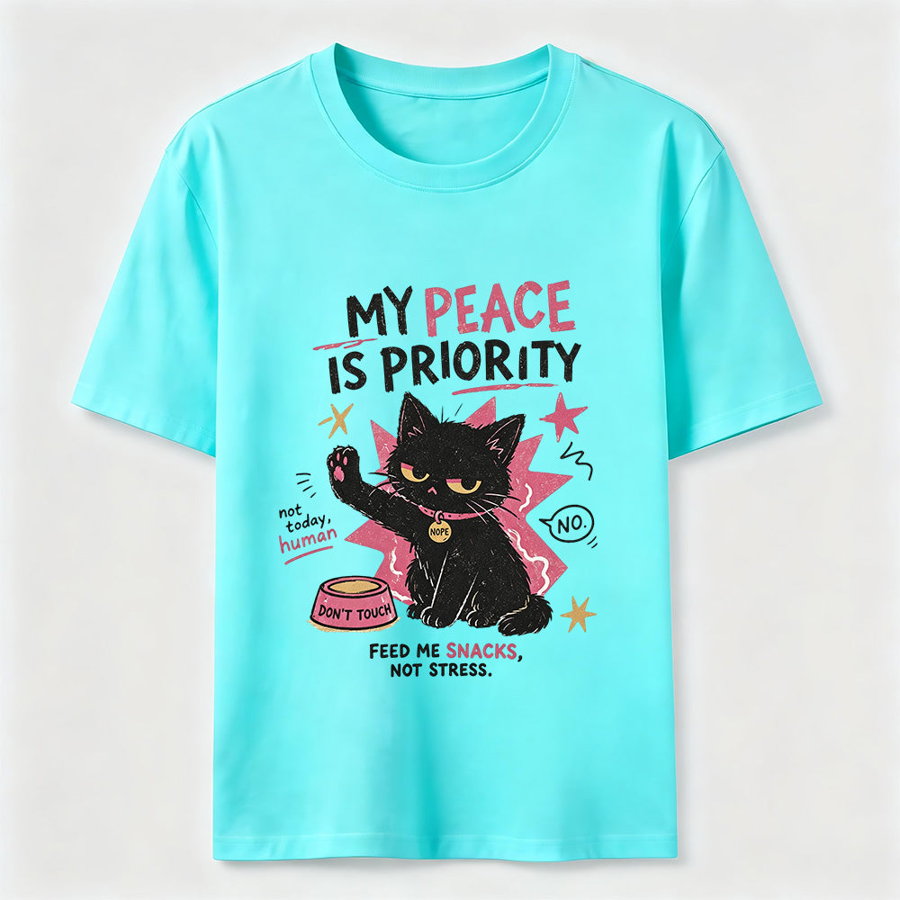 Peace First Black Cat T-Shirt