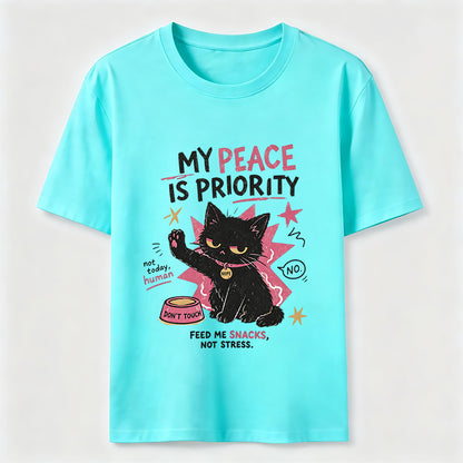 Peace First Black Cat T-Shirt