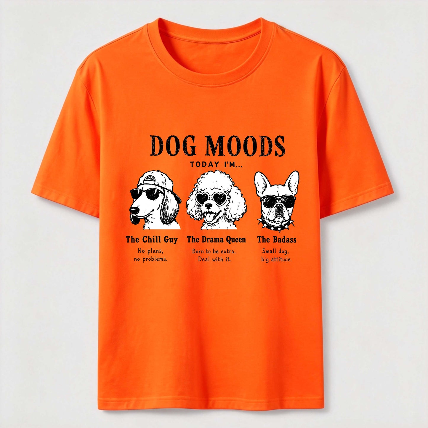 Dog Moods Funny Graphic Tee