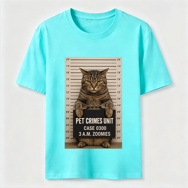 Pet Crimes Unit Cat Mugshot Tee