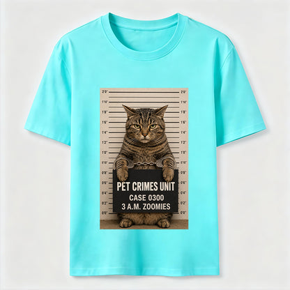 Pet Crimes Unit Cat Mugshot Tee