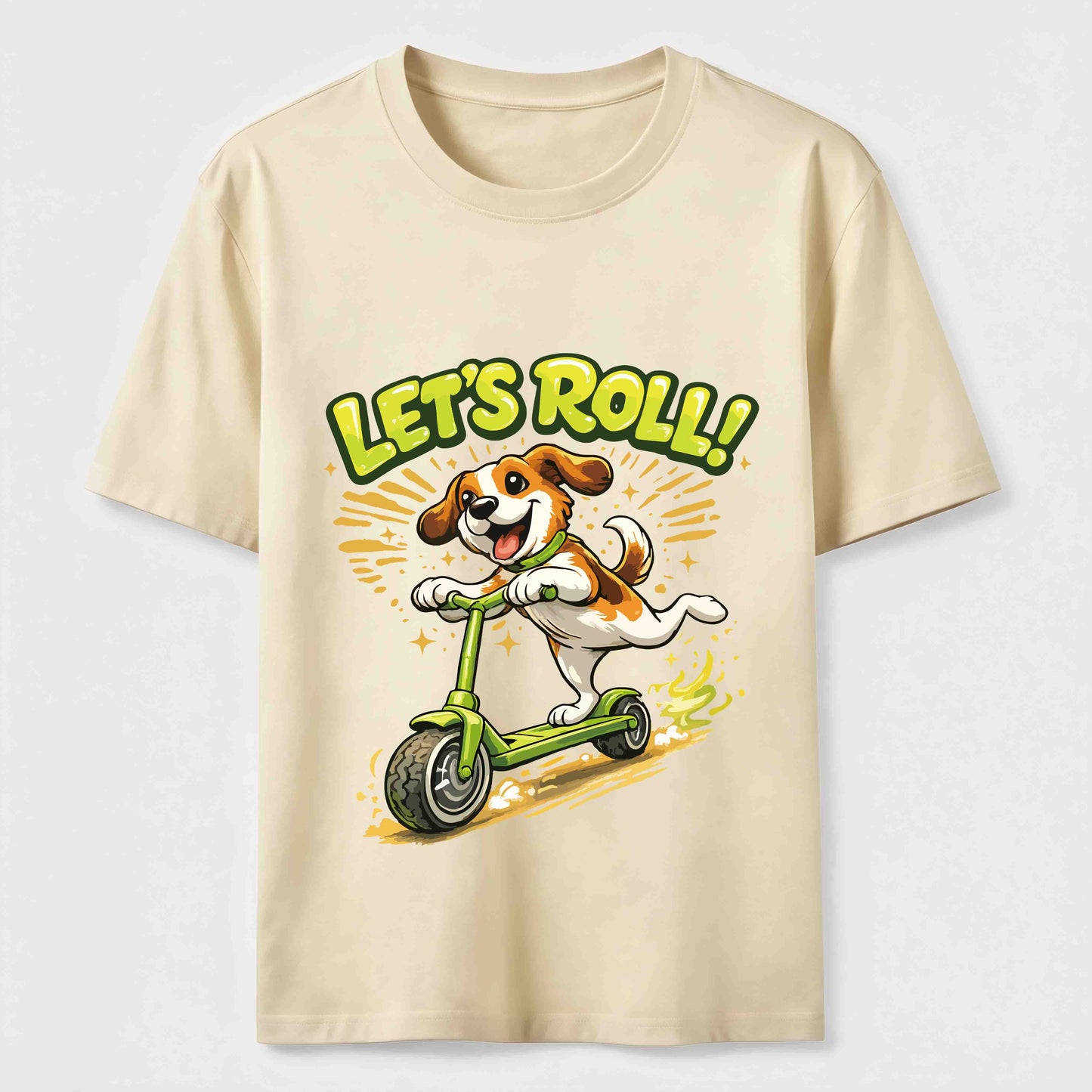Let's Roll Scooter Dog T-Shirt