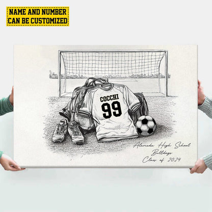 Canvas / Poster material and size view - Custom Soccer Senior Night Canvas