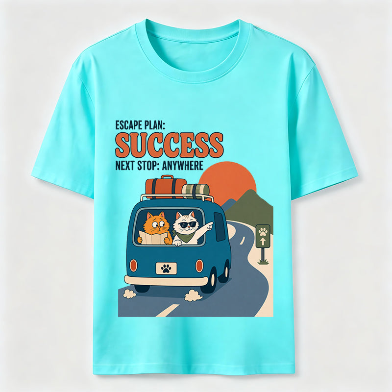 Escape Plan Cat Road Trip T-Shirt