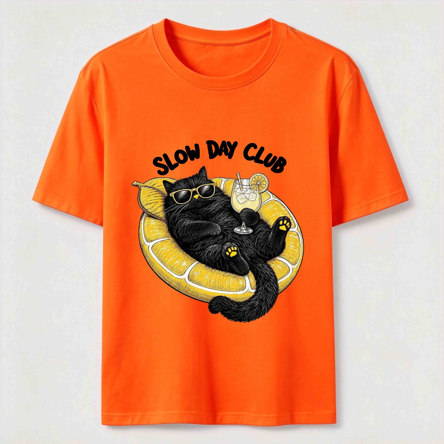 Slow Day Club Black Cat Tee