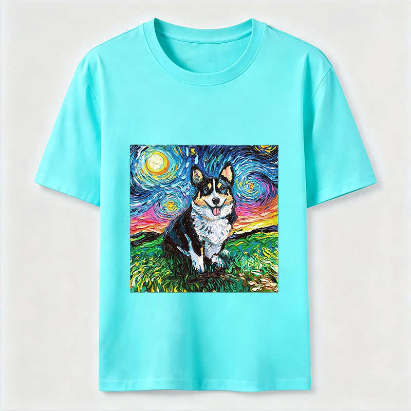 Van Gogh Inspired Corgi Starry Night