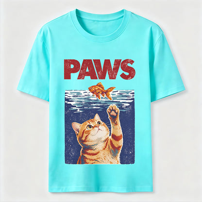 Cat And Fish Paw Reach Tee