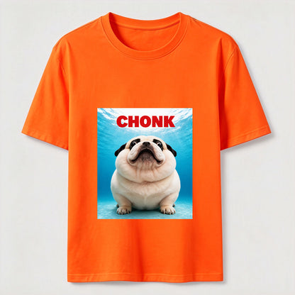 Certified Chonk Funny Pug Dog Lover Graphic T-Shirt