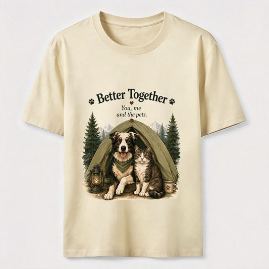 Better Together Dog & Cat Camping Graphic Tee