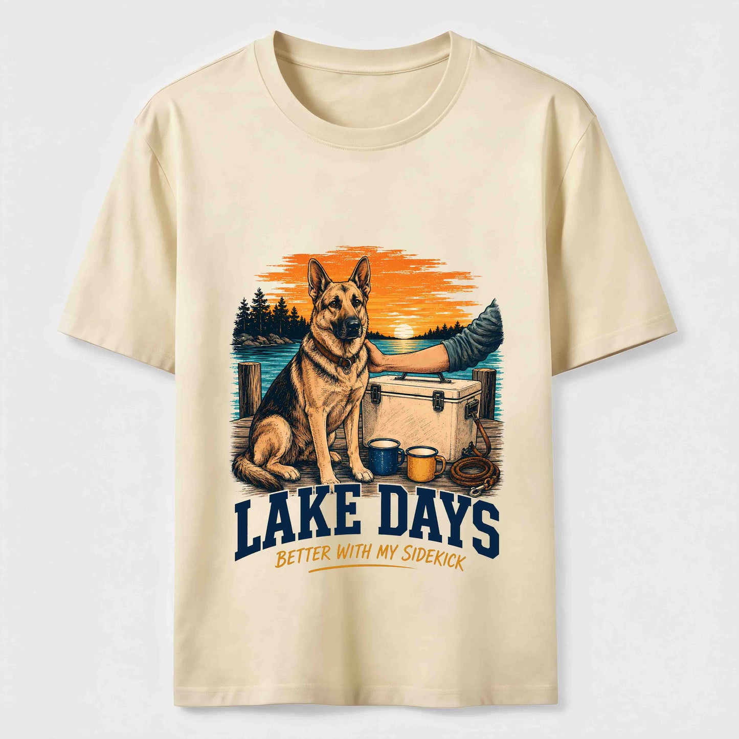 Lake Days German Shepherd Sidekick T-Shirt